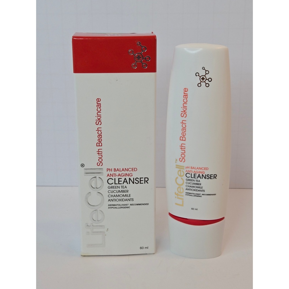LifeCell South Beach Skincare pH Balanced Anti-Aging Cleanser 60ml New in Box